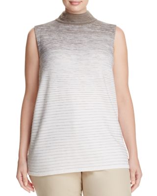 Lafayette 148 New York Plus Sleeveless Merino Wool Sweater