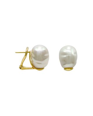 Majorica Simulated Baroque Pearl Stud Earrings