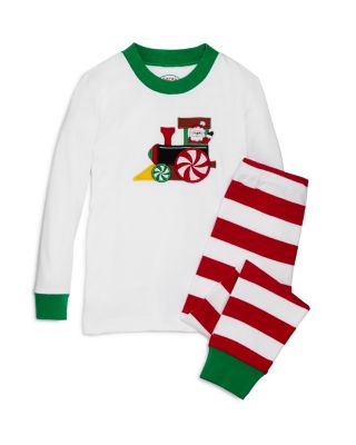 Sara's Prints Infant Unisex Striped Santa Car Pajama Set - Sizes 12-24 Months