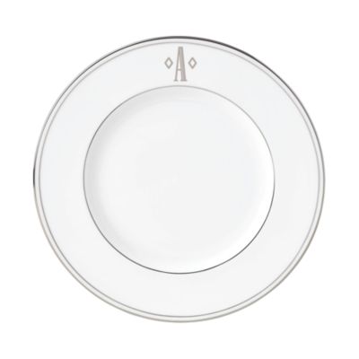 Lenox Federal Platinum Monogram Block Accent Plate