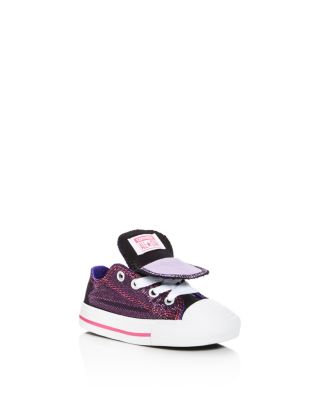 Converse Girls' Chuck Taylor All Star Shimmer Double Tongue Lace Up Sneakers - Walker