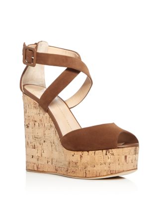 Giuseppe Zanotti Roz Crisscross Platform Wedge Sandals