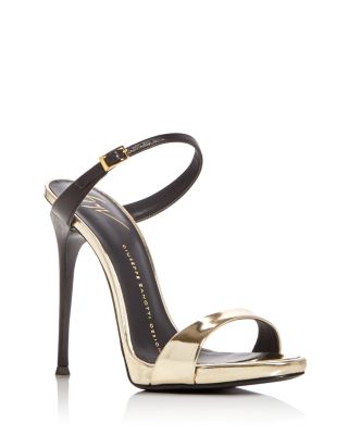 Giuseppe Zanotti Coline Metallic Double Strap Slide Sandals