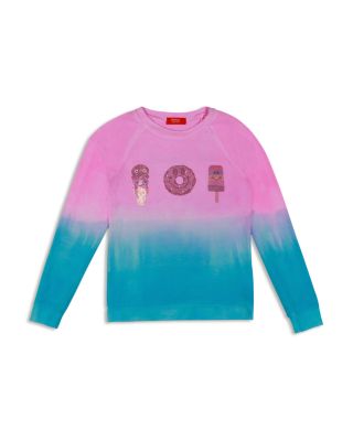 Butter Girls' Dip Dyed Sugar Rush Embellished Fleece Pullover - Sizes S-XL 