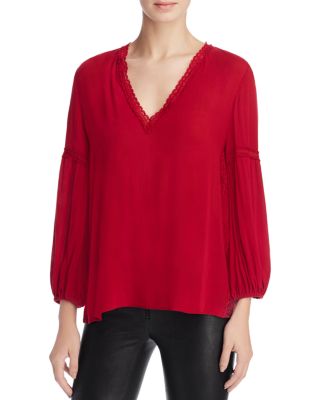 Alice and Olivia Kandace Lace-Inset Top