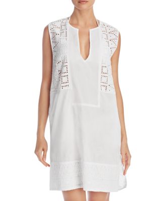 Echo Coastal Eyelet Tunic Cover Up