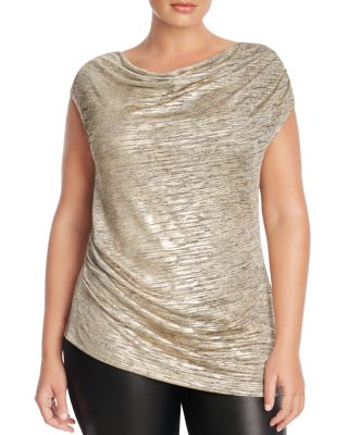 Calvin Klein Plus Sleeveless Metallic Top