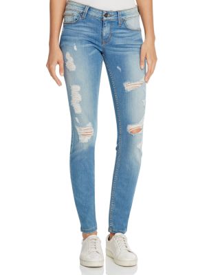 GUESS Power Distressed Skinny Jeans in Void