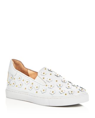 Isa Tapia Flower Appliqué Slip On Sneakers