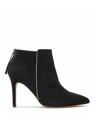 REISS Breton Piped Pointed Toe High Heel Booties