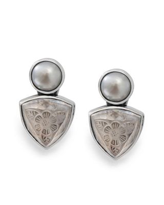 Stephen Dweck Etched Clip On Earrings