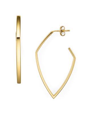 Argento Vivo Angular Hoop Earrings