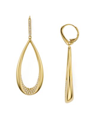 Nadri Domani Pavé Twist Drop Earrings