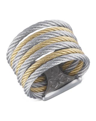 ALOR Two Tone Cable Ring