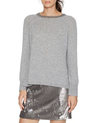 HALSTON HERITAGE Metallic-Trim Sweater