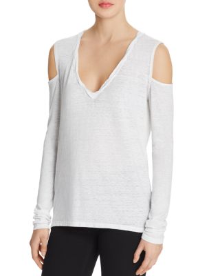 PAM & GELA V-Neck Cold Shoulder Tee