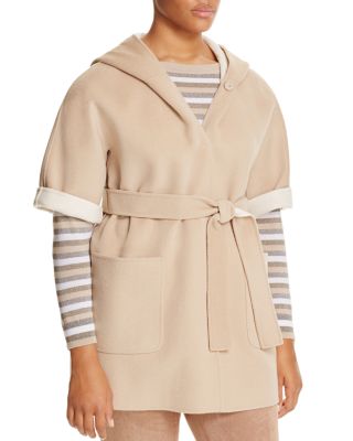 Marina Rinaldi Nadia Hooded Elbow Sleeve Coat