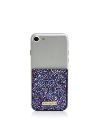 kate spade new york Glitter Coated Canvas Adhesive Card Case