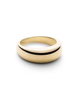 Shinola 14K Yellow Gold Crescent Dome Ring