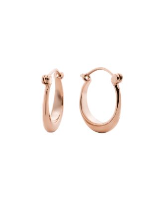 Shinola 14K Rose Gold Small Crescent Dome Hoop Earrings