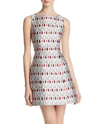 Alice and Olivia Lindsey Printed Pouf Dress