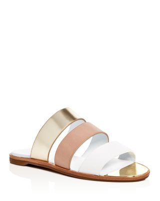 Rachel Zoe Rivi Metallic Slide Sandals