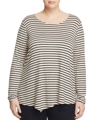 B Collection by Bobeau Curvy Milla Striped Top