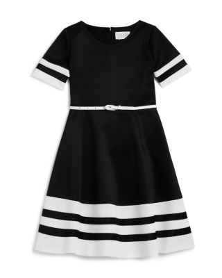 US Angels Girls' Stripe Trimmed Dress - Sizes 7-16