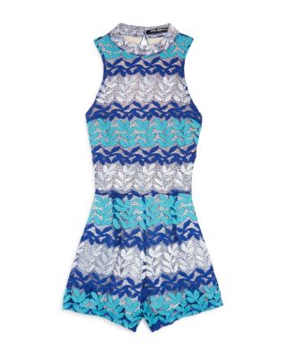 Miss Behave Girls' Lace Romper - Sizes 8-16