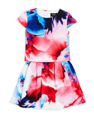 Bardot Junior Girls' Floral Print Top & Floral Print Pleated Skirt - Sizes 4-7