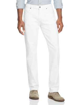 7 For All Mankind Luxe Performance Plus Slimmy Tapered Slim Fit Jeans In White In White