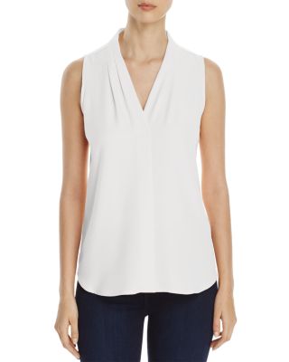 CALVIN KLEIN V-NECK SLEEVELESS BLOUSE,M7TAT596