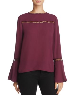 Rebecca Minkoff Chava Lace-trimmed Top In Potent Purple