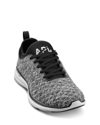 Apl Athletic Propulsion Labs Techloom Phantom Knit Mesh Sneakers In Black/white/melange