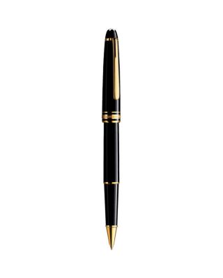 Montblanc Montblanc Meisterstück Gold-Plated Black Resin Classique Rollerball Pen