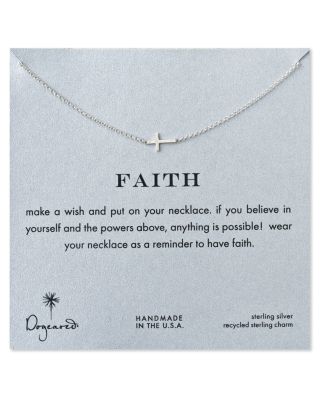 Dogeared Sterling Silver Whisper Cross Necklace, 18