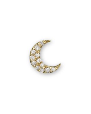 Meira T 14K Yellow Gold Single Stud Moon Earring