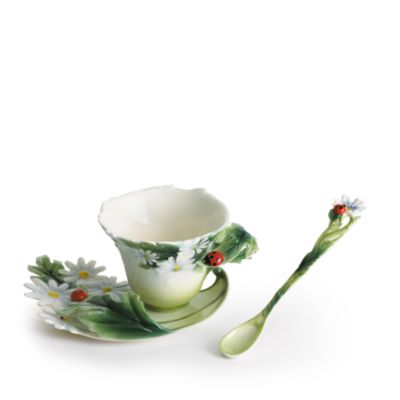 Franz Collection Franz Collection Ladybug Cup & Saucer with Spoon