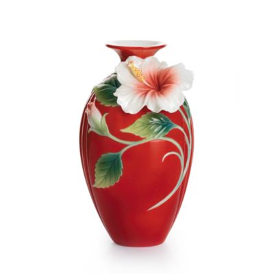 Franz Collection Island Beauty Hibiscus Flower Small Vase