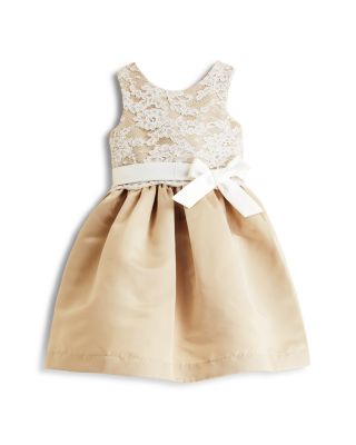 US Angels Girls' Lace Overlay Dress - Sizes 2-4