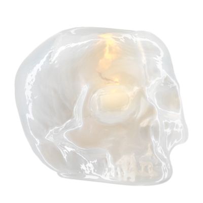 Kosta Boda Still Life Metallic Skull Votive