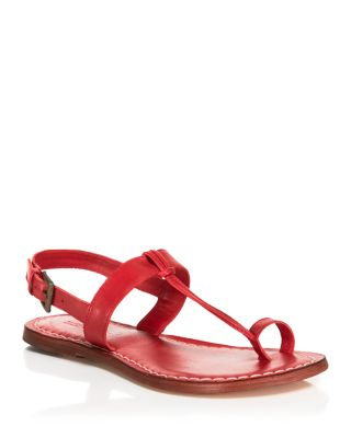 Bernardo Flat T-Strap Sandals - Maverick Toe Ring