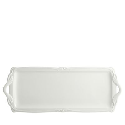 Gien France Rocaille White Oblong Serving Tray