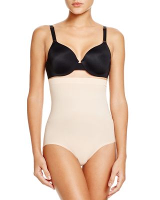 Spanx Suit Your Fancy High Waisted Thong In Soft Nude