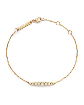 Zoë Chicco 14K Yellow Gold and Diamond Graduated Bezel-Set Bracelet