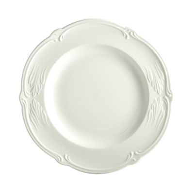 Gien France Rocaille White Round Deep Dish