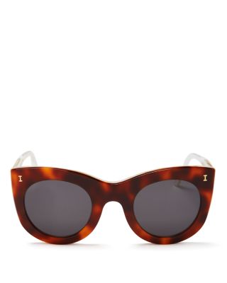 Illesteva Boca Oversized Cat Eye Sunglasses, 47mm