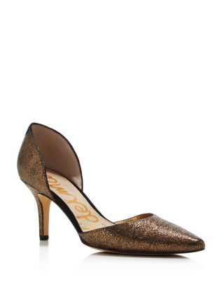 Sam Edelman Opal Metallic d'Orsay Pointed Toe Pumps