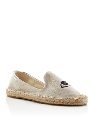 SOLUDOS JASON POLAN WINK SMOKING SLIPPER ESPADRILLE FLATS,FSSS1501