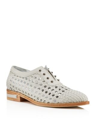 Freda Salvador Wish Woven Studded Oxfords